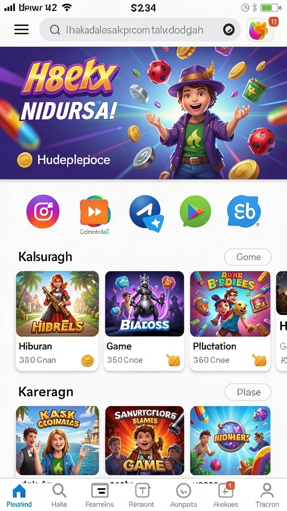 Tampilan permainan slot yang menarik dan berwarna.