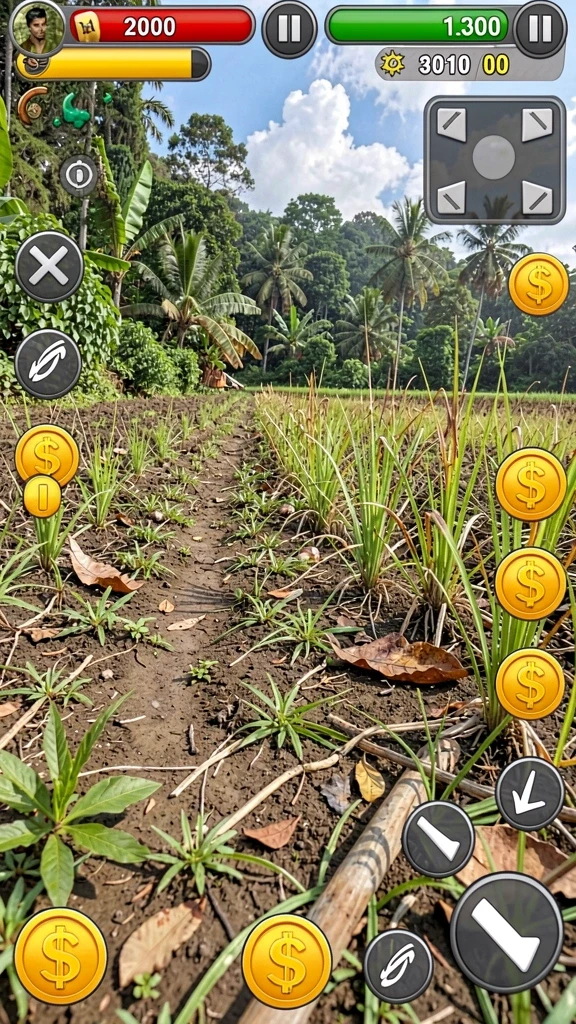 Tangkapan layar menunjukkan pemandangan indah dari salah satu level.