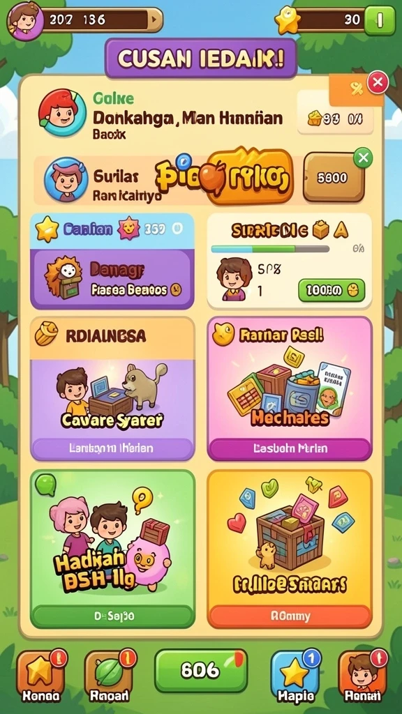 Karakter unik dengan kemampuan yang berbeda-beda.