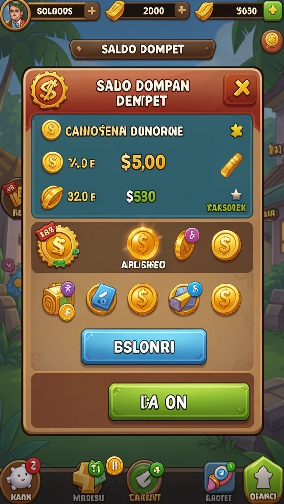 Screenshot fitur bonus yang memberikan hadiah menakjubkan.