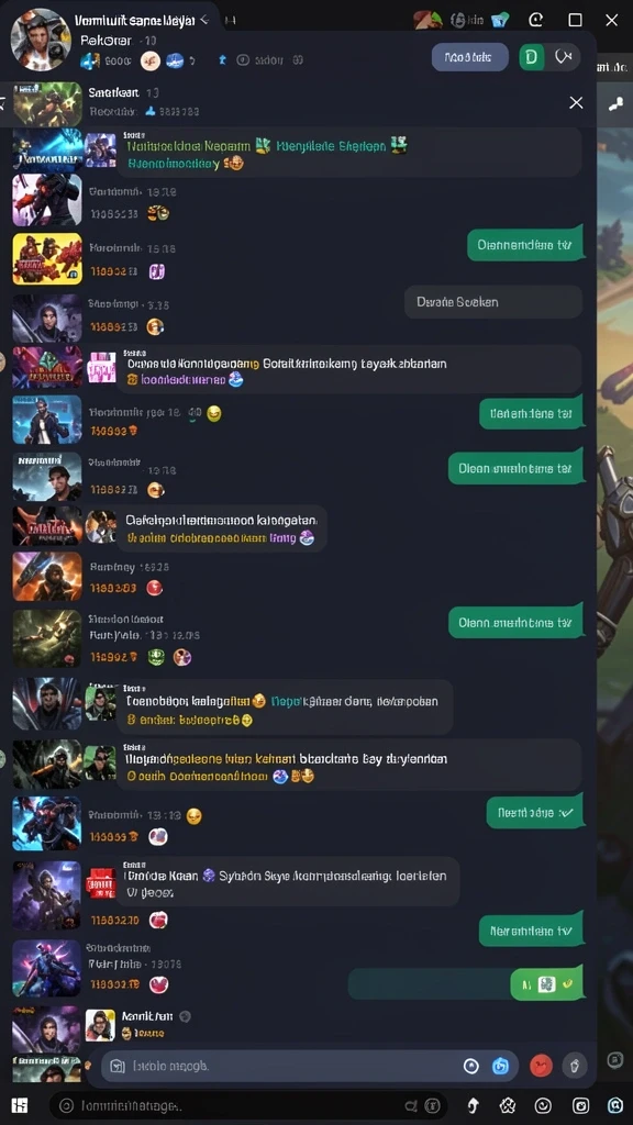 Tampilan home screen yang menarik dan penuh warna.