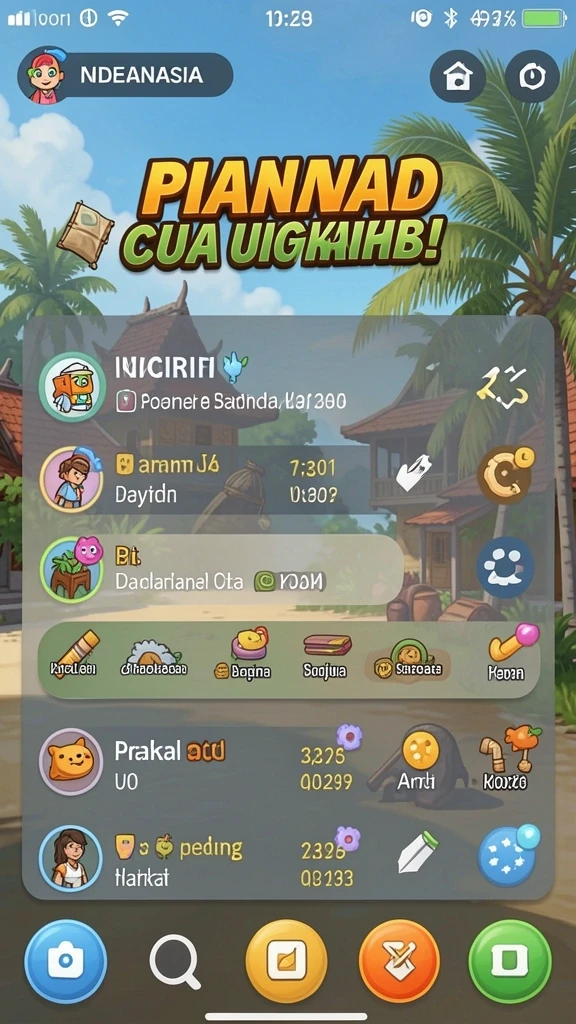 Tampilan layar utama yang menarik dan interaktif.