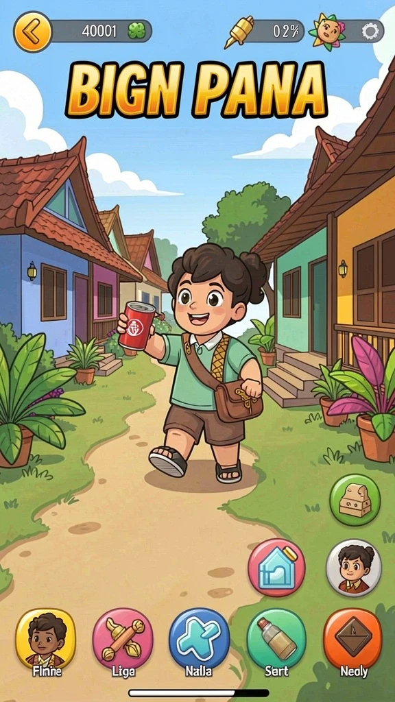 Tangkapan layar menunjukkan karakter utama dalam aksi.