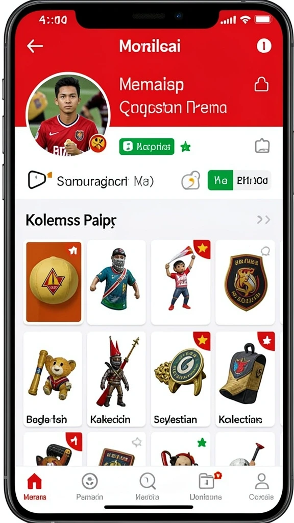 Tampilan karakter yang unik dan menarik.